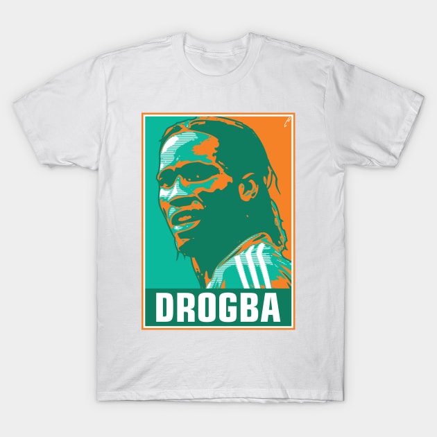 Drogba - IVORY COAST T-Shirt by DAFTFISH